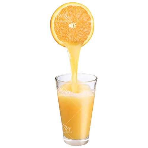 تصویر دوربری شده آب پرتقال